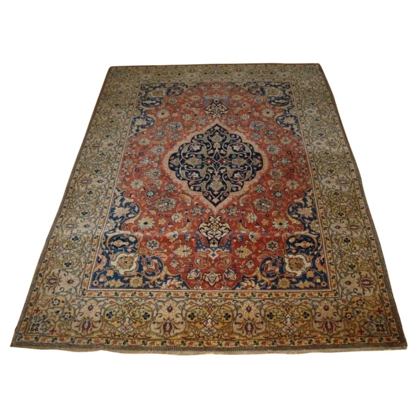Antique Sarouk Rug with Very Fine Weave, circa 1900 For Sale