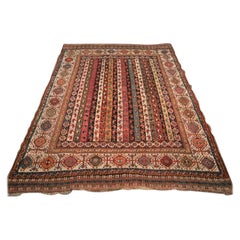 Ancien tapis Shekarlu Qashqai à rayures rares