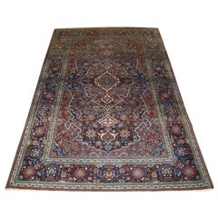 Antique Kork Kashan Rug with Fine Weave and Soft Wool