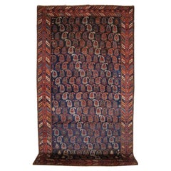 Antiker südpersischer Afshar langer Teppich in Allover-Boteh-Design