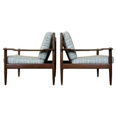 Vintage 2x 60s 70s Teak Easy Chair Lounge Chair Danish Modern Design 70s