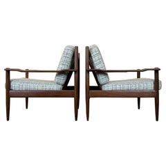 2x 60s 70s Teak Easy Chair Lounge Chair Danish Modern Design 70s