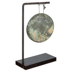 Bronze Gong Mounted on Custom Base