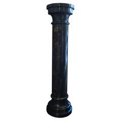 Used French Black Marble Column
