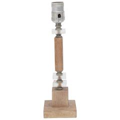 Vintage Cerused Oak Table Lamp 10