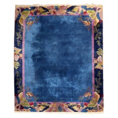 Tappeto Zabihi Collection'S Blu Art Deco cinese