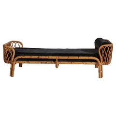 Italian Bamboo Daybed Designed and Produced by Vittorio Bonacina in the 1960s