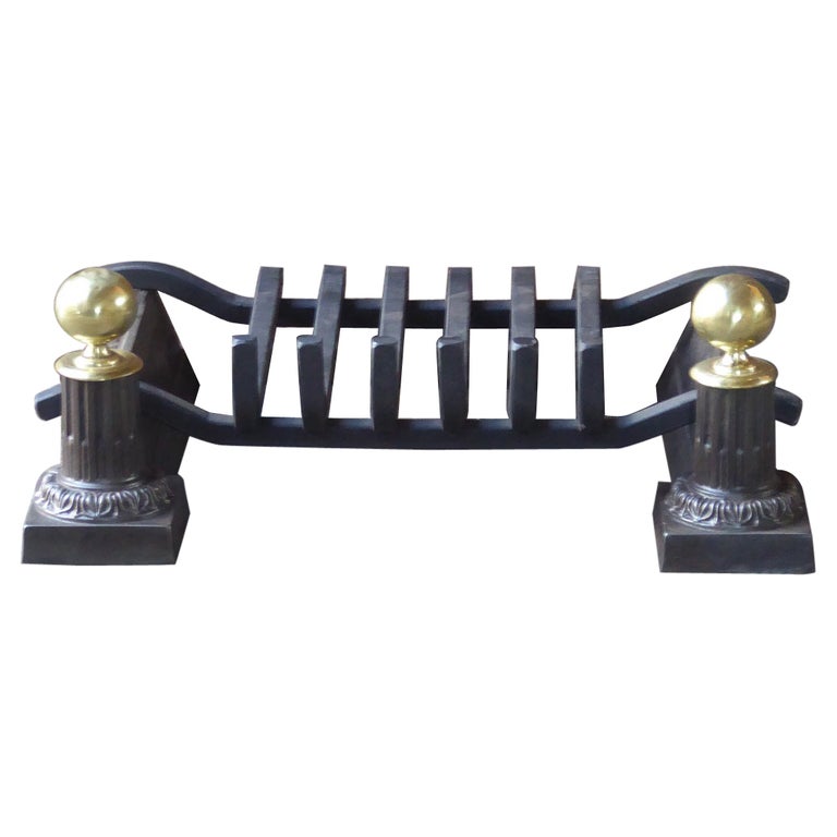 18th-19th Century French Fire Grate, Fireplace Grate For Sale