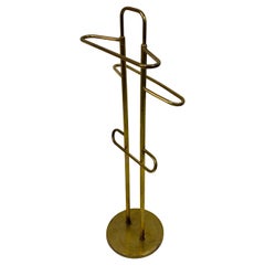 Retro 1970s Italian Brass Valet or Towel Stand