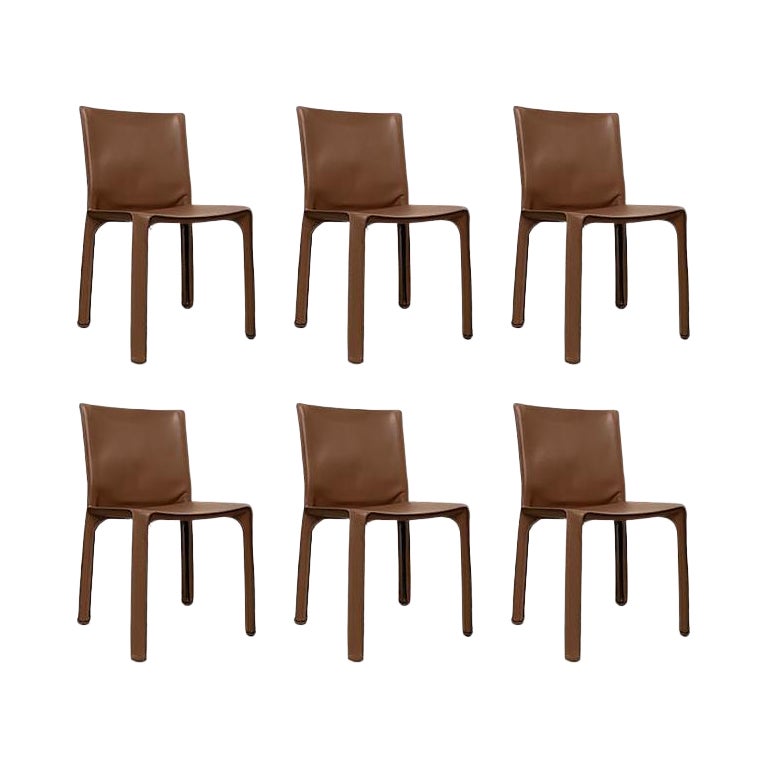 Mario Bellini 412 "CAB" Dining Chairs for Cassina, 1978, Set of 6