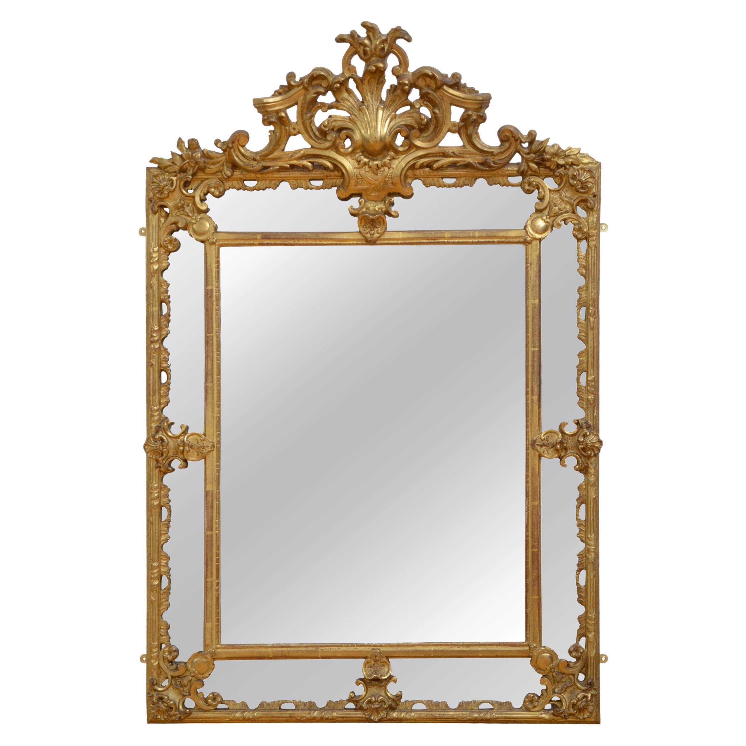 19th Century Gilded Wall Mirror