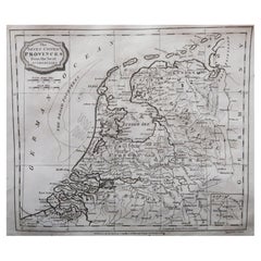 Carte ancienne originale des Pays-Bas, gravée par Barlow, datée de 1807