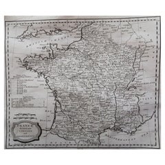 Original Antique Map of France, Engraved by Barlow, 1806
