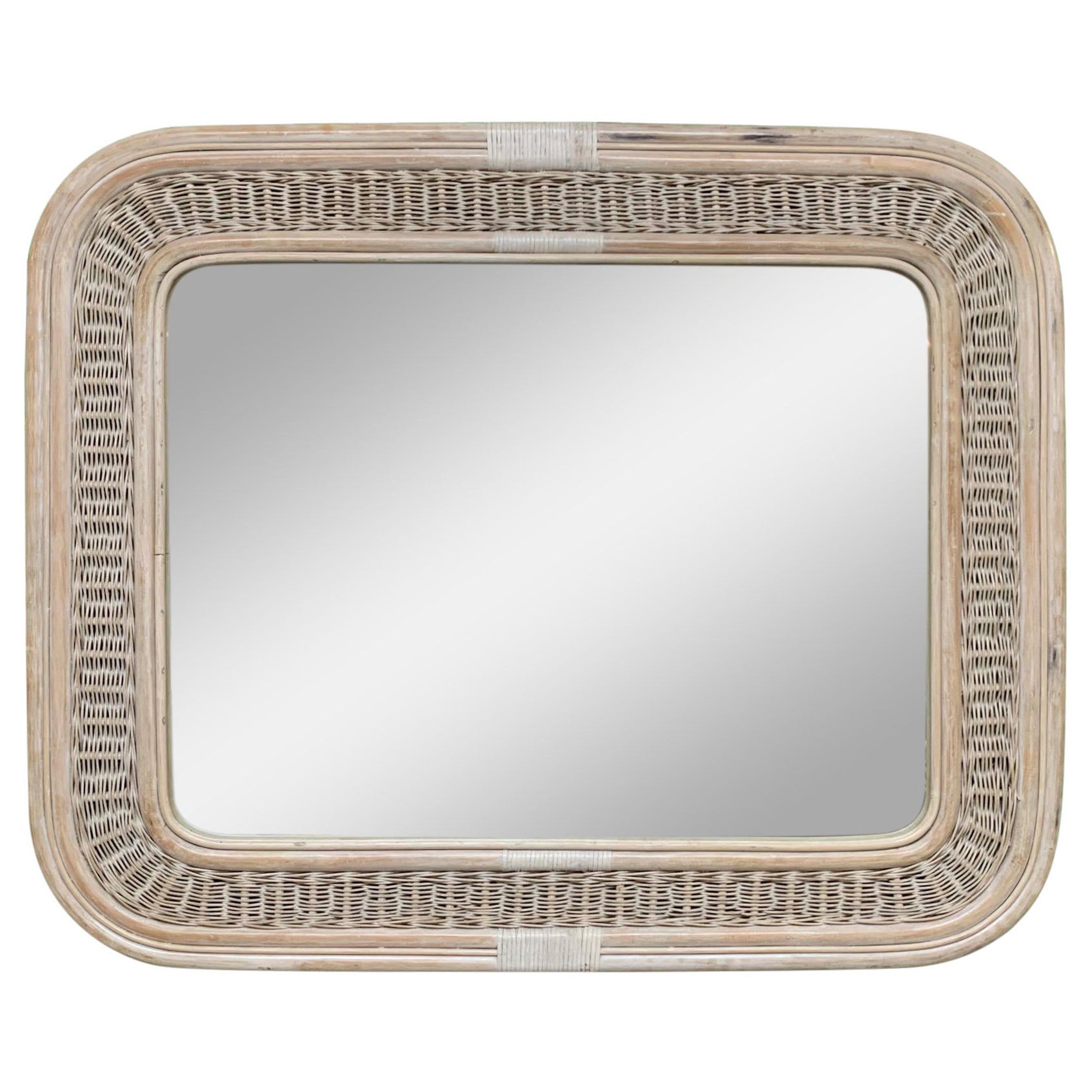 Rattan and Wicker Wall Mirror