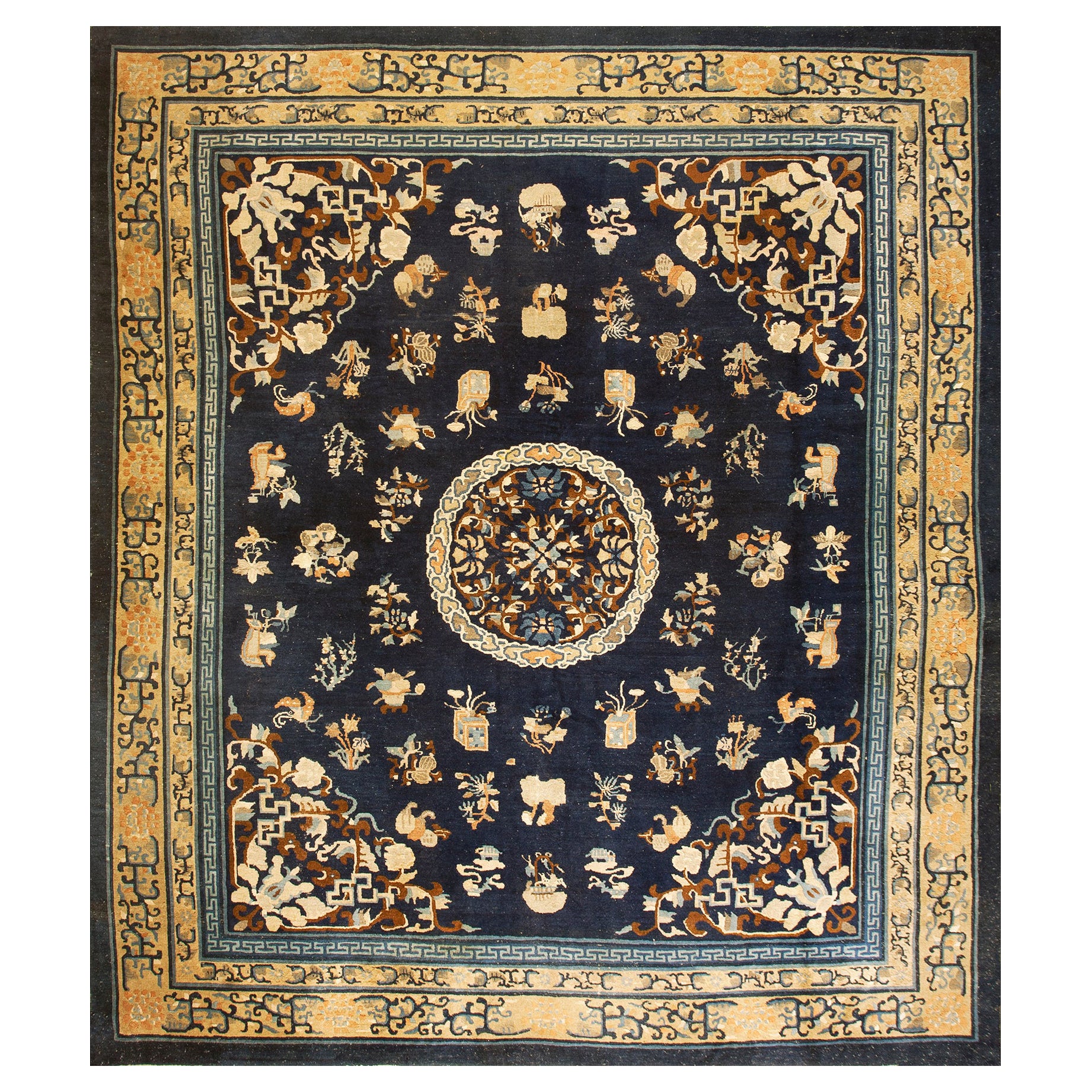 Antique Chinese Peking Rug For Sale