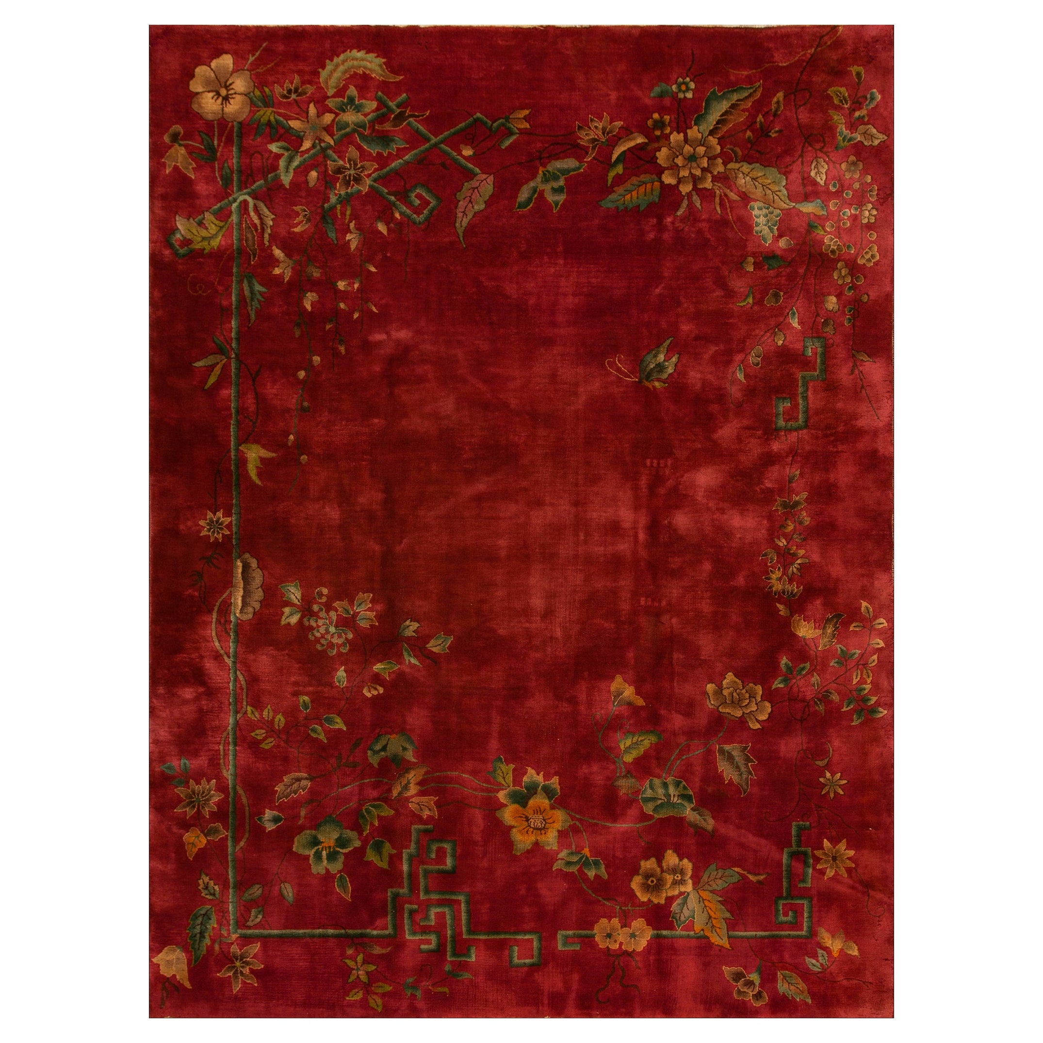 1920s Chinese Art Deco Carpet ( 8'10" x 11'7" - 270 x 353 cm) For Sale