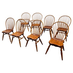 Set of Eight Windsor Chairs by James Brown of Lincolnville, Maine