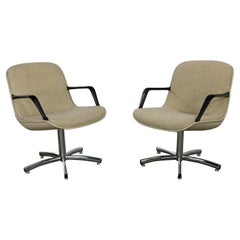 Modern Steelcase #451 5 Prong Chrome Base Office Chairs Style Charles Pollock Pr