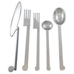 XUM by Bissell & Wilhite Stainless Steel Flatware Set Service 65 Pcs Modern