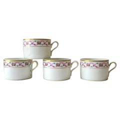 Used Richard Ginori Italian Porcelain Coffee or Teacups, Set of 4