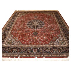 Vintage Old Isfahan Carpet of Fine Weave and Medallion Design
