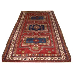 Ancien tapis long Fachralo Kazak du CIRCA, vers 1900