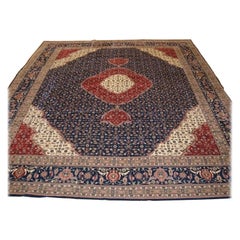 Vintage Old Tabriz Carpet with Classic Medallion Design