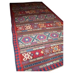 Kilim caucasien ancien de la région de Kuba, vers 1900/20