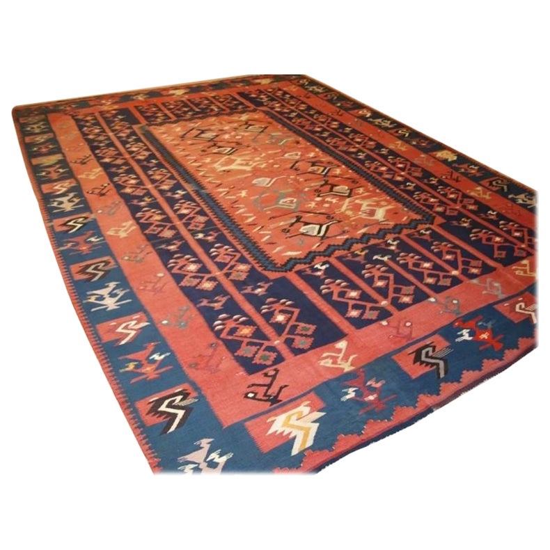 Antique Balkan Sharkoy Kilim of Large Size, circa 1900/20 For Sale