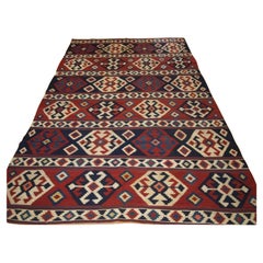 Antique South Caucasian Shirvan Kilim of Outstanding Colour & Traditional Design