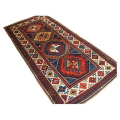 Antique Caucasian Kazak Long Rug