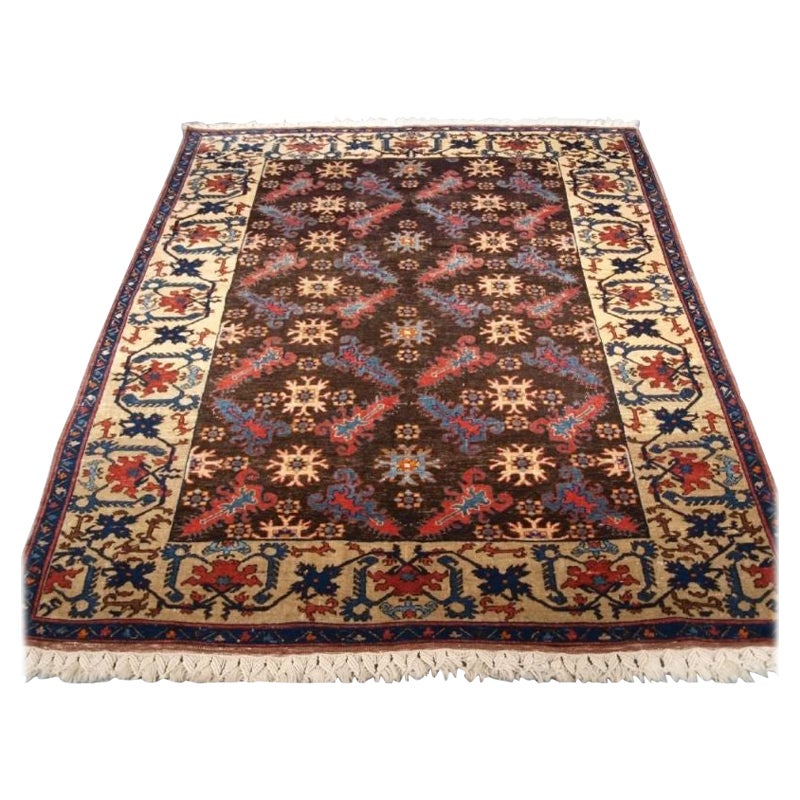 Old Turkish Rug in the Ottoman Transylvanian Lotto Style, About 50 Years Old For Sale