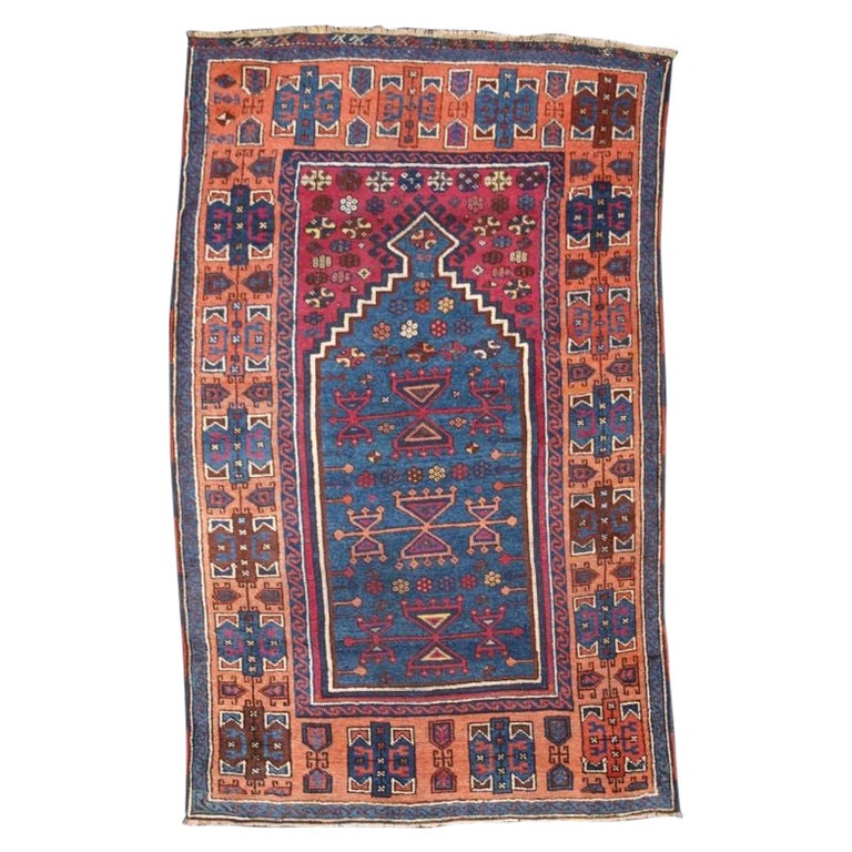 Yurak Rug Antique Eastern Anatolian Kurdish Yuruk Prayer Rug, 2nd Half of the ...