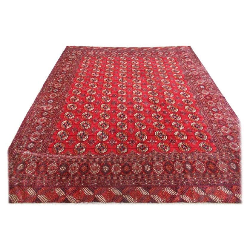 Old Turkmen Carpet Of Traditional Tekke Design R-2252 For Sale