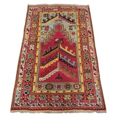 Antique Anatolian Kirsehir Village Prayer Rug