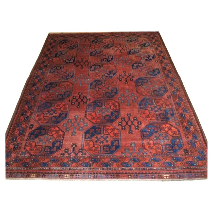 Antique Ersari Turkmen Main Carpet of Small Size, circa 1880 For Sale