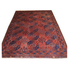 Antique Ersari Turkmen Main Carpet of Small Size, circa 1880