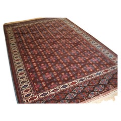 Antique Yomut Turkmen Main Carpet with 'Kepse' Gul Design, circa 1900