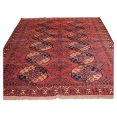 Antique Ersari Turkmen Main Carpet with Large Gul Design, circa 1880