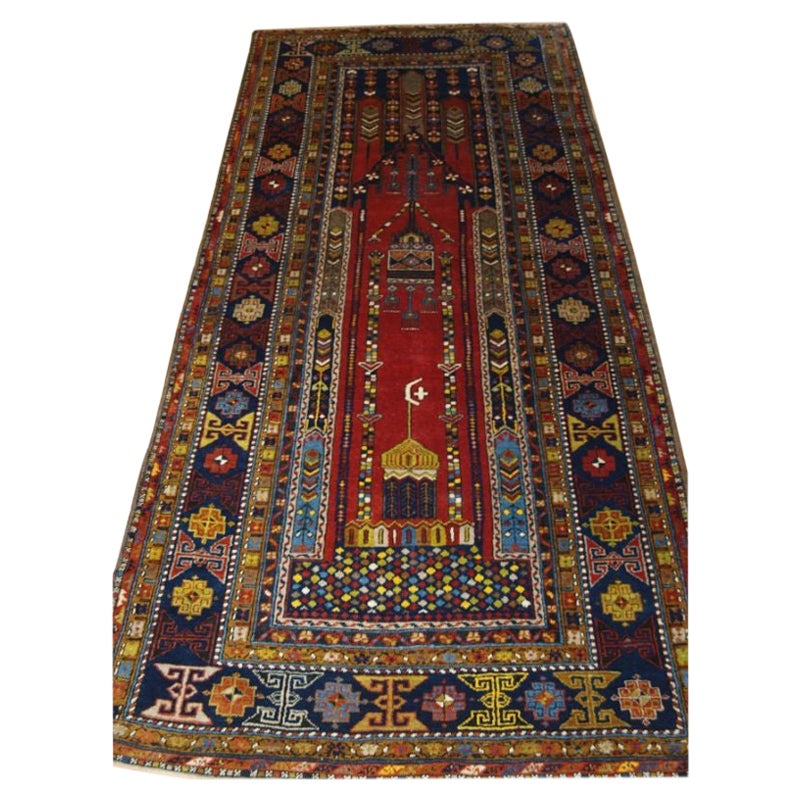 Antique Anatolian Yahyali Village Rug