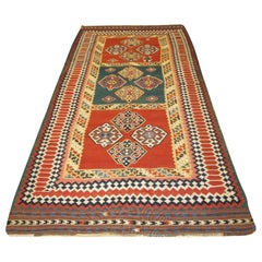 Antique Persian Tribal Qashqai Kilim, South West Persia