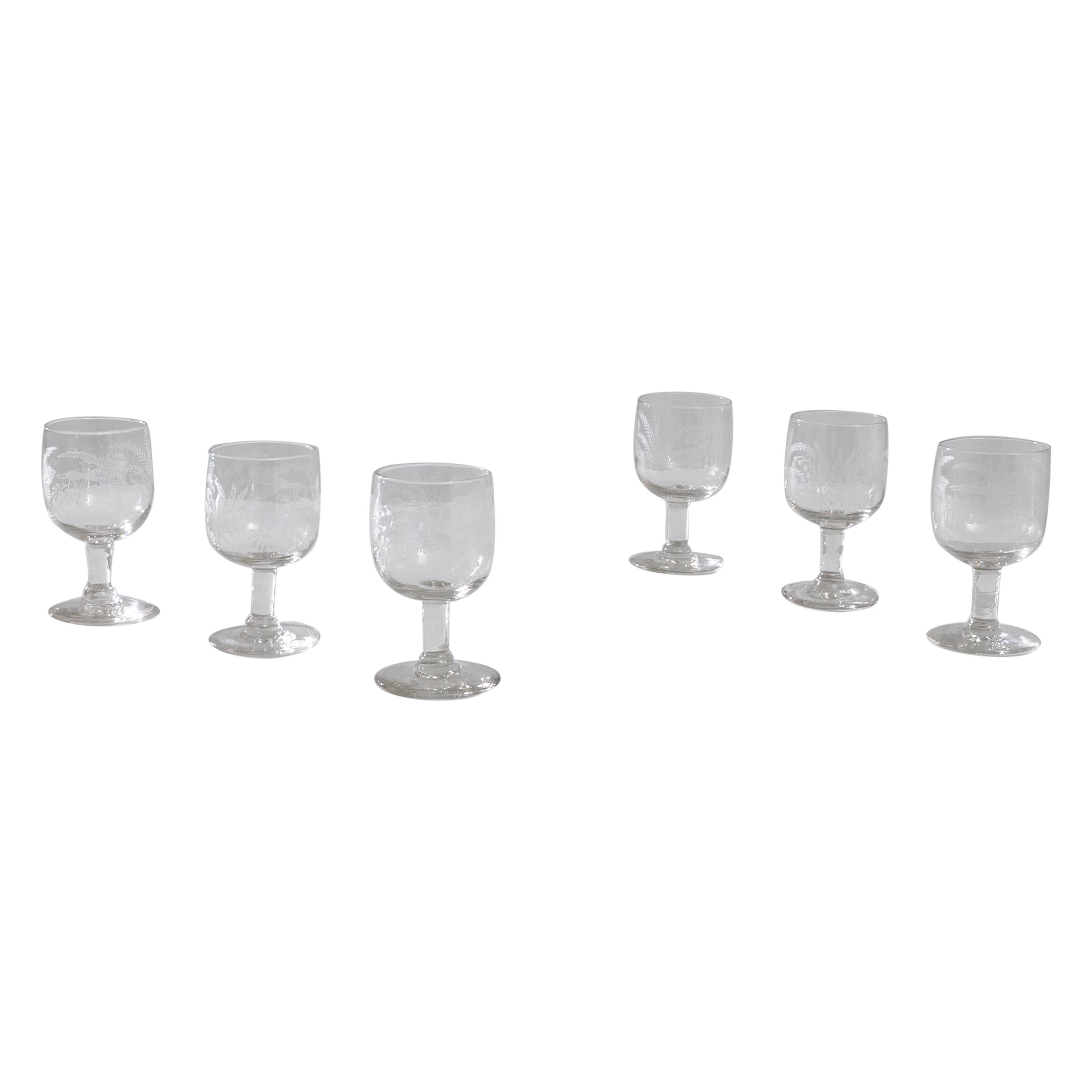 Early 19th Century French Glasses, Set of Six