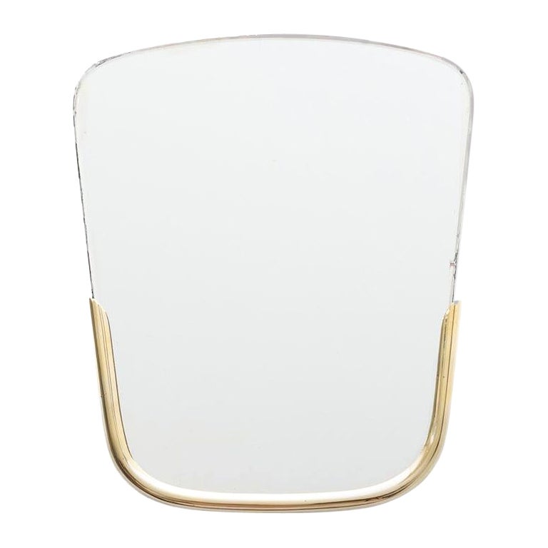 Wall Mirror Hagenauer Art Deco Austrian Polished Brass circa 1930s Minimalist For Sale