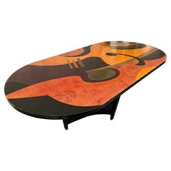 Benjamin Le for Axis Furniture Post-Modern Marquetry Dining Table