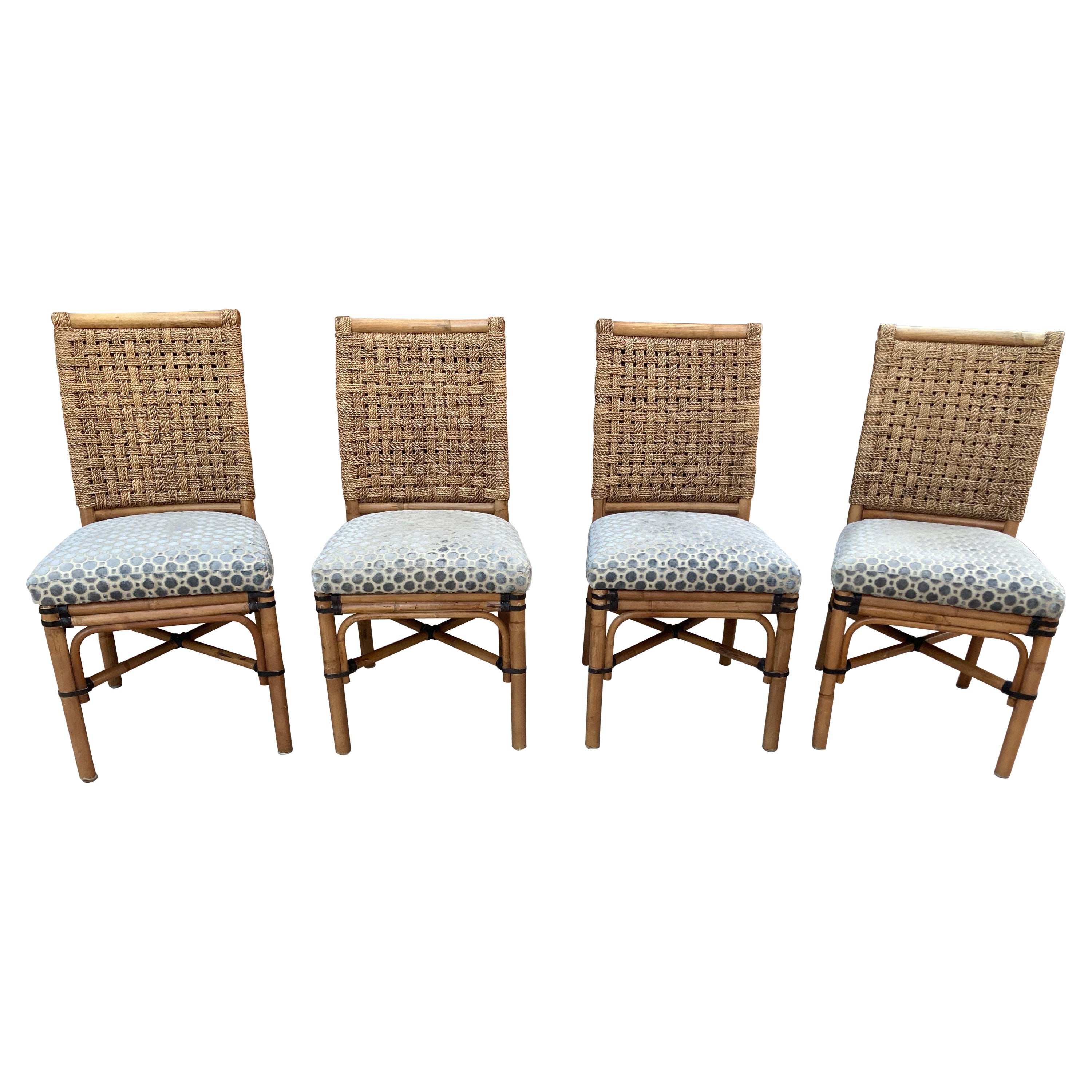 Bamboo Chinoiserie Style Dining Chairs by Palecek, Set of 6 at 1stDibs