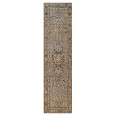 Hand-knotted Wool Antique Persian Malayer Runner