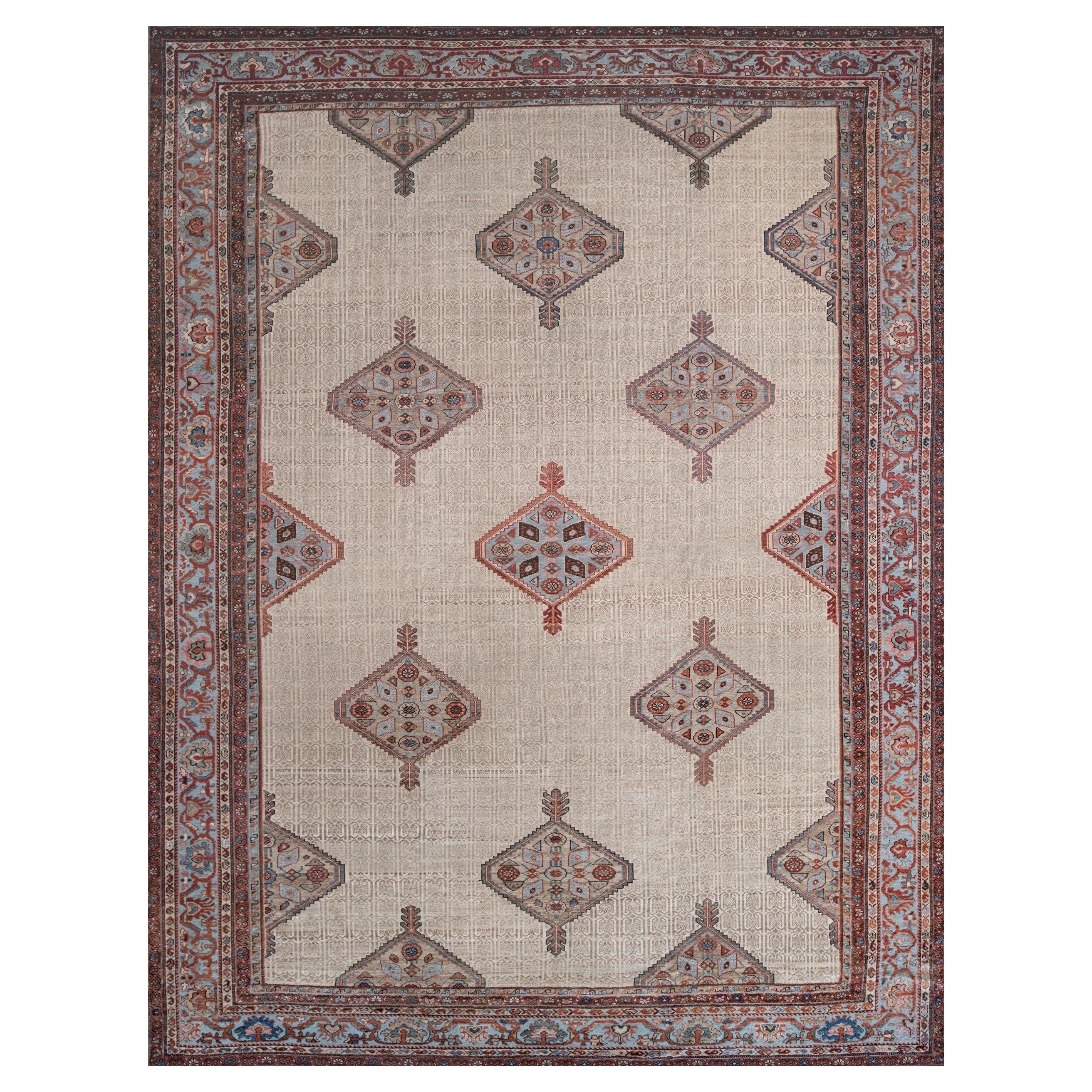 Handgewebter antiker persischer Serab-Teppich aus der Zeit um 1890 im Angebot