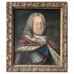 Portrait peint d'un Nobelman français des années 1700