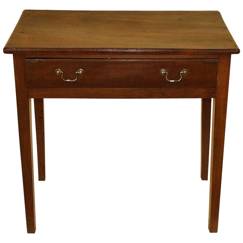English Cherry One Drawer Table For Sale
