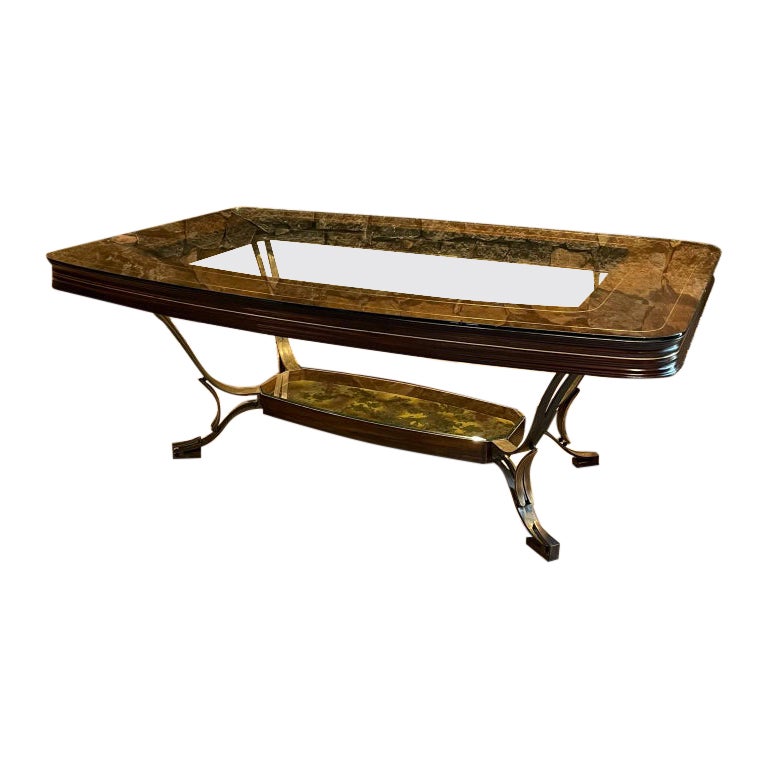 1950s Arturo Pani Dining Table Forged Iron Bronze Mexico City For Sale